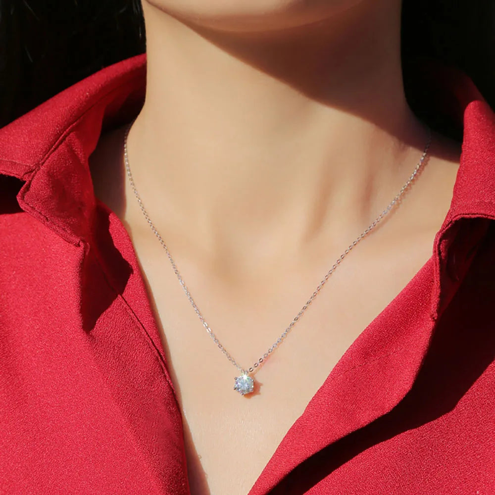 Moissanite Pendant Necklace