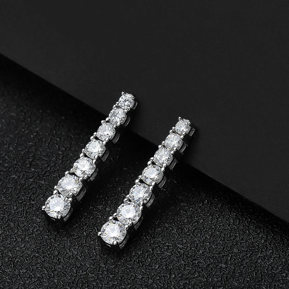 Fatina Sliver Plated 18k White Gold Earring