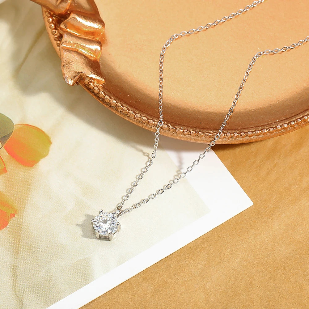 Moissanite Pendant Necklace