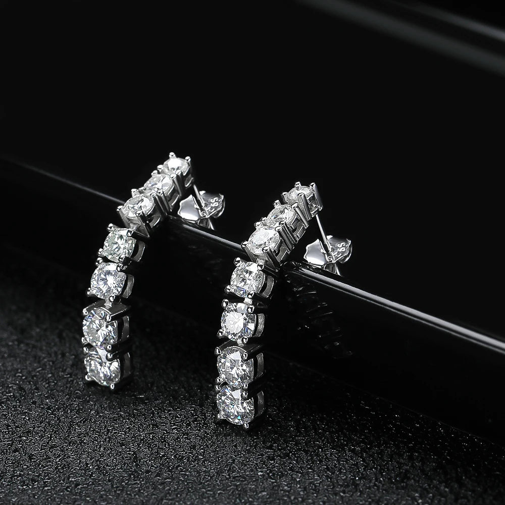 Fatina Sliver Plated 18k White Gold Earring